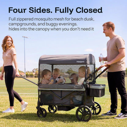 Baby Stroller Wagon, Lightweight Folding Adjustable 2-Seat/4-Seat Travel Stroller